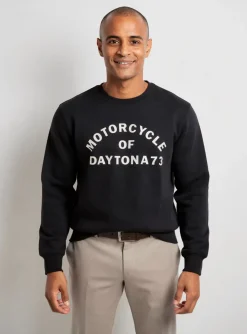 Sweat-shirt Daytona Noir Manches Longues