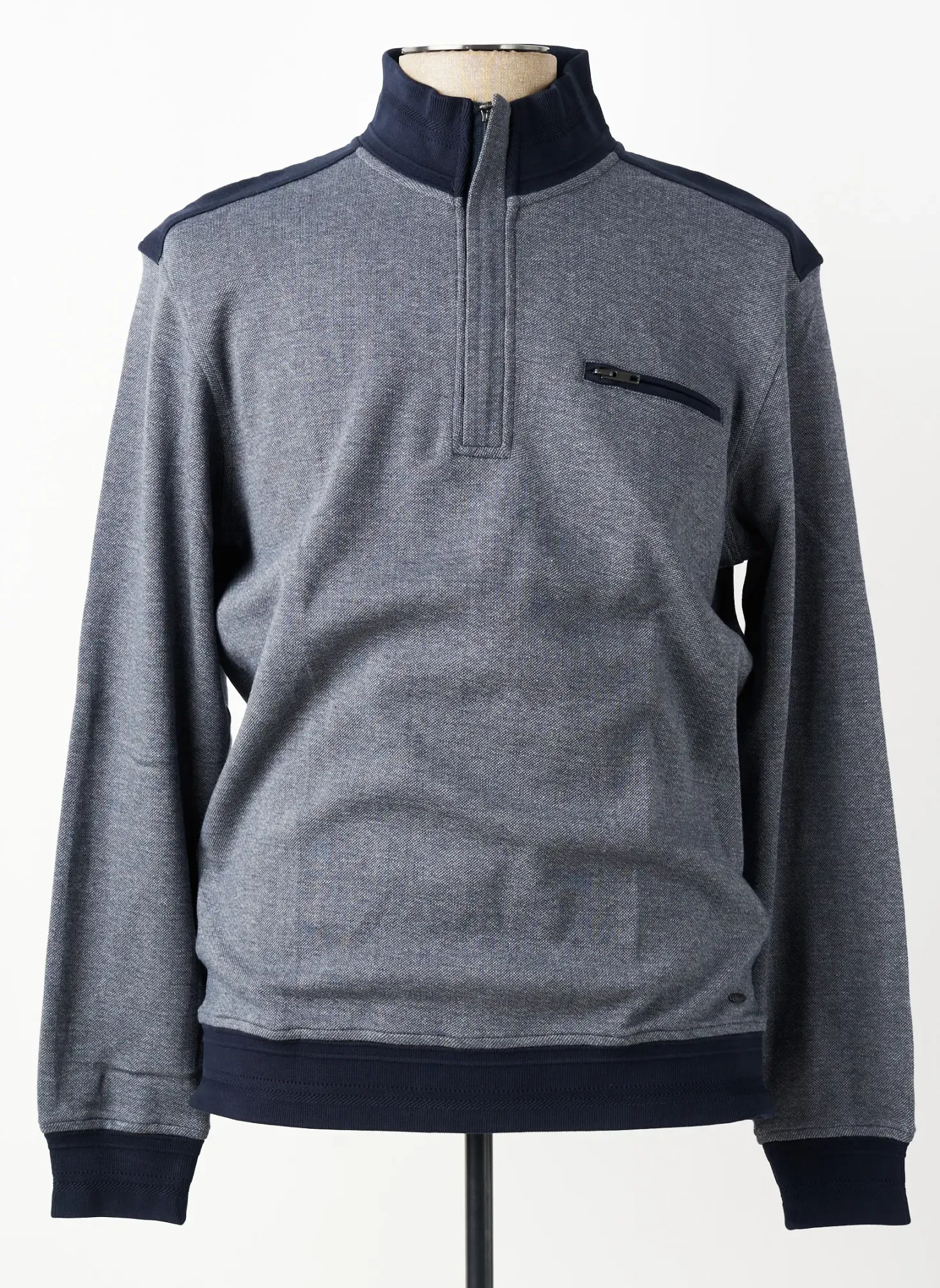 Sweat-shirt Delahaye Bleu Manches Longues