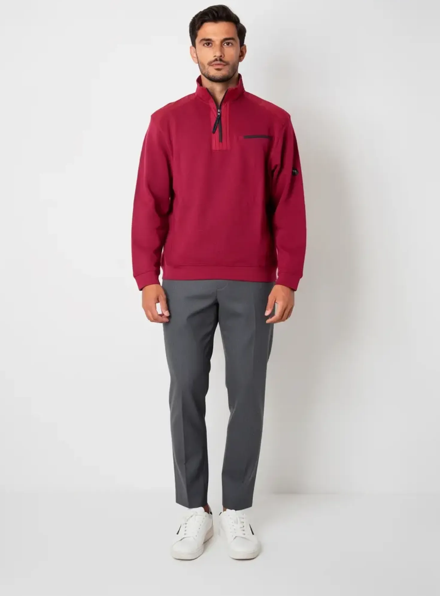 Sweat-shirt Easyline Rouge Manches Longues