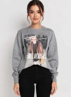 Sweat-shirt Eleven Paris Gris Manches Longues