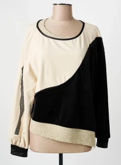 Sweat-shirt Elisa Cavaletti Noir Manches Longues