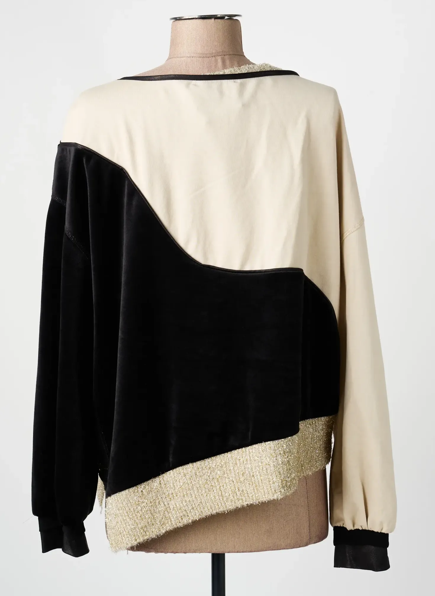 Sweat-shirt Elisa Cavaletti Noir Manches Longues