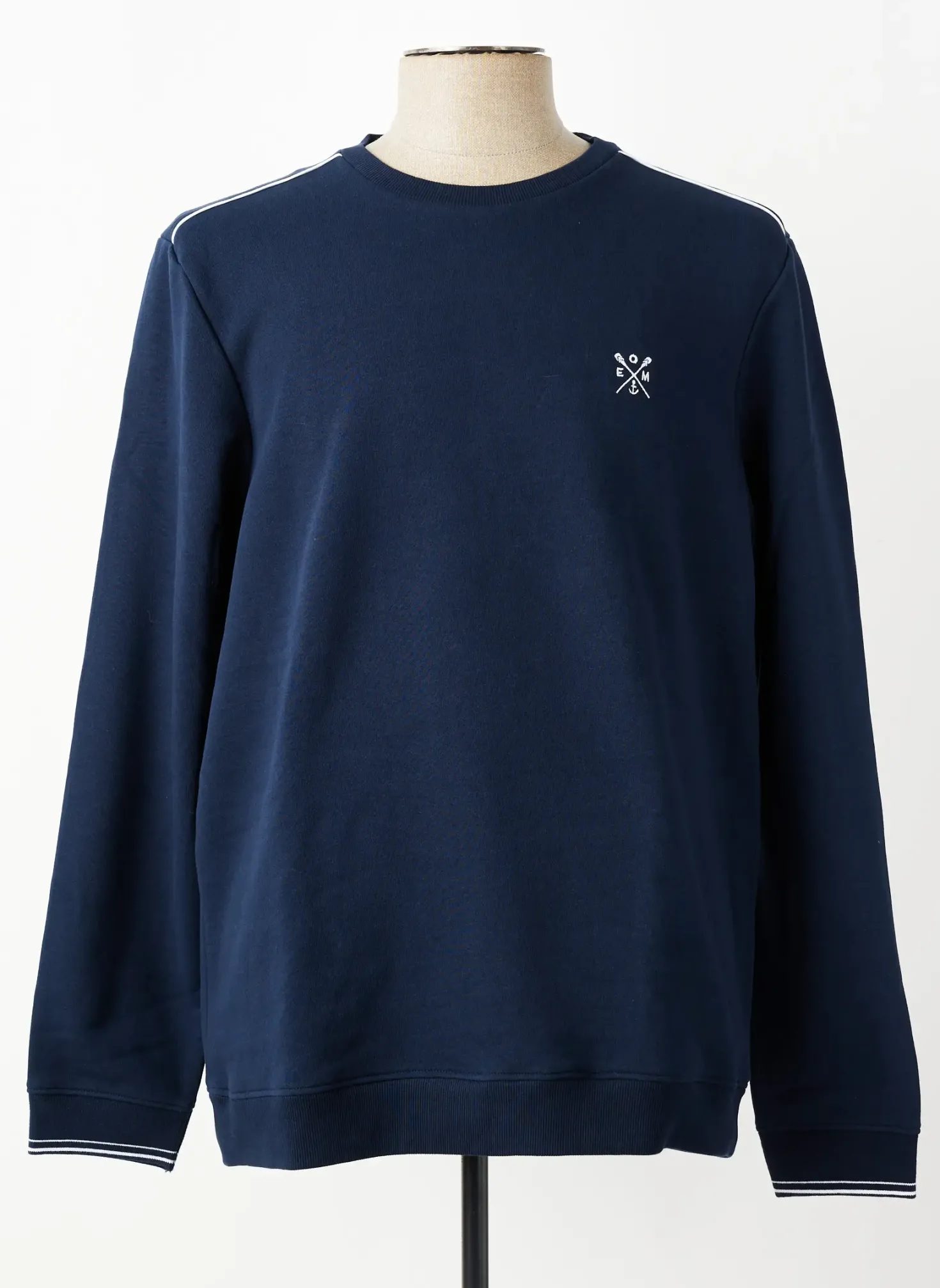 Sweat-shirt Elle Est Ou La Mer Bleu Manches Longues