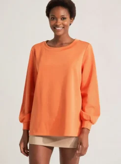 Sweat-shirt Esqualo Orange Manches Longues