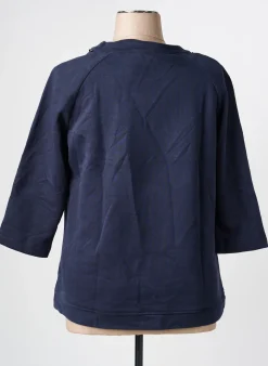 Sweat-shirt Frank Walder Bleu Manches 3/4