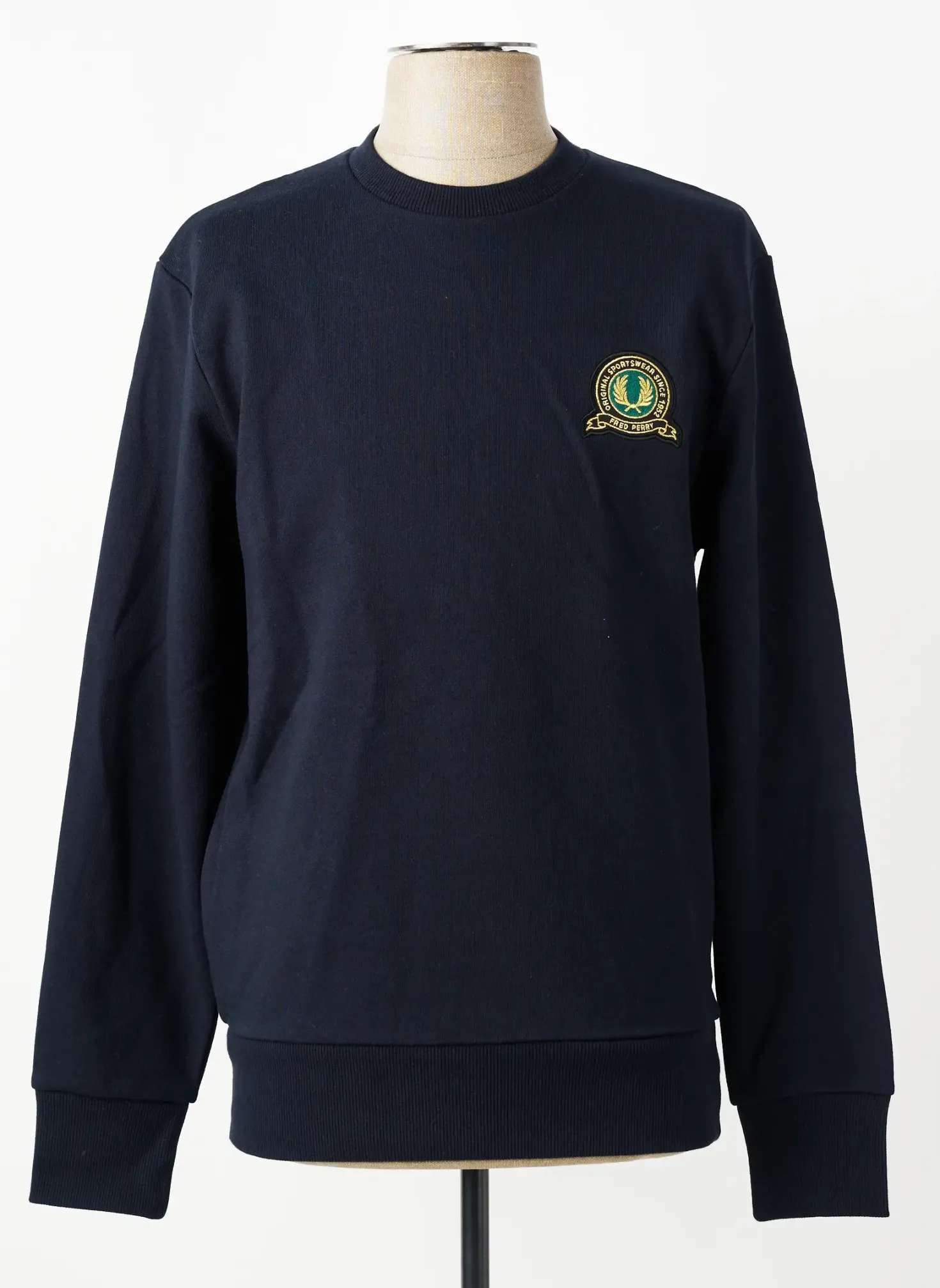 Sweat-shirt Fred Perry Bleu Manches Longues