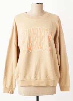 Sweat-shirt French Disorder Beige Manches Longues