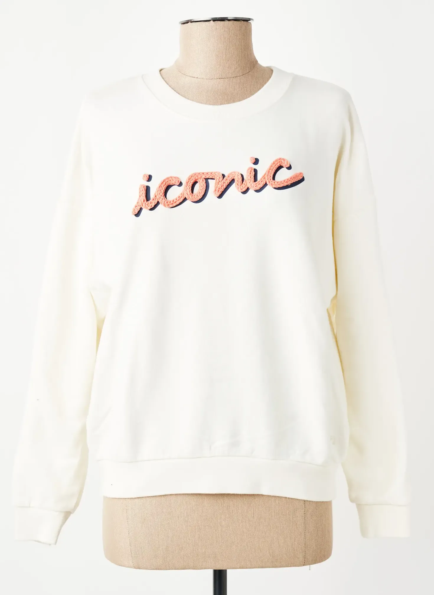Sweat-shirt French Disorder Beige Manches Longues