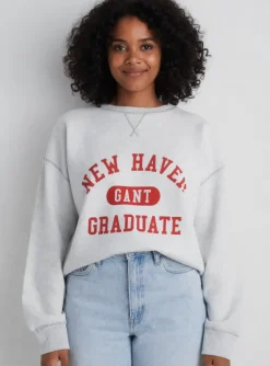 Sweat-shirt Gant Gris Manches Longues
