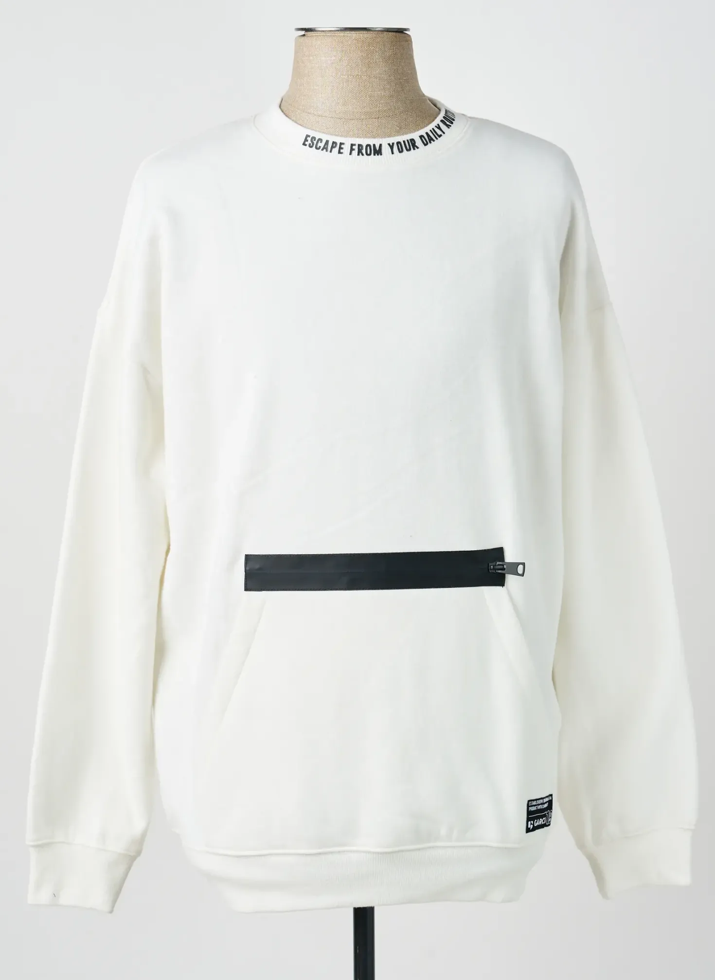 Sweat-shirt Garcia Blanc Manches Longues