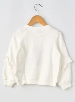 Sweat-shirt Garcia Blanc Manches Longues