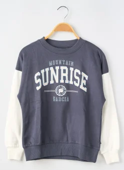 Sweat-shirt Garcia Bleu Manches Longues
