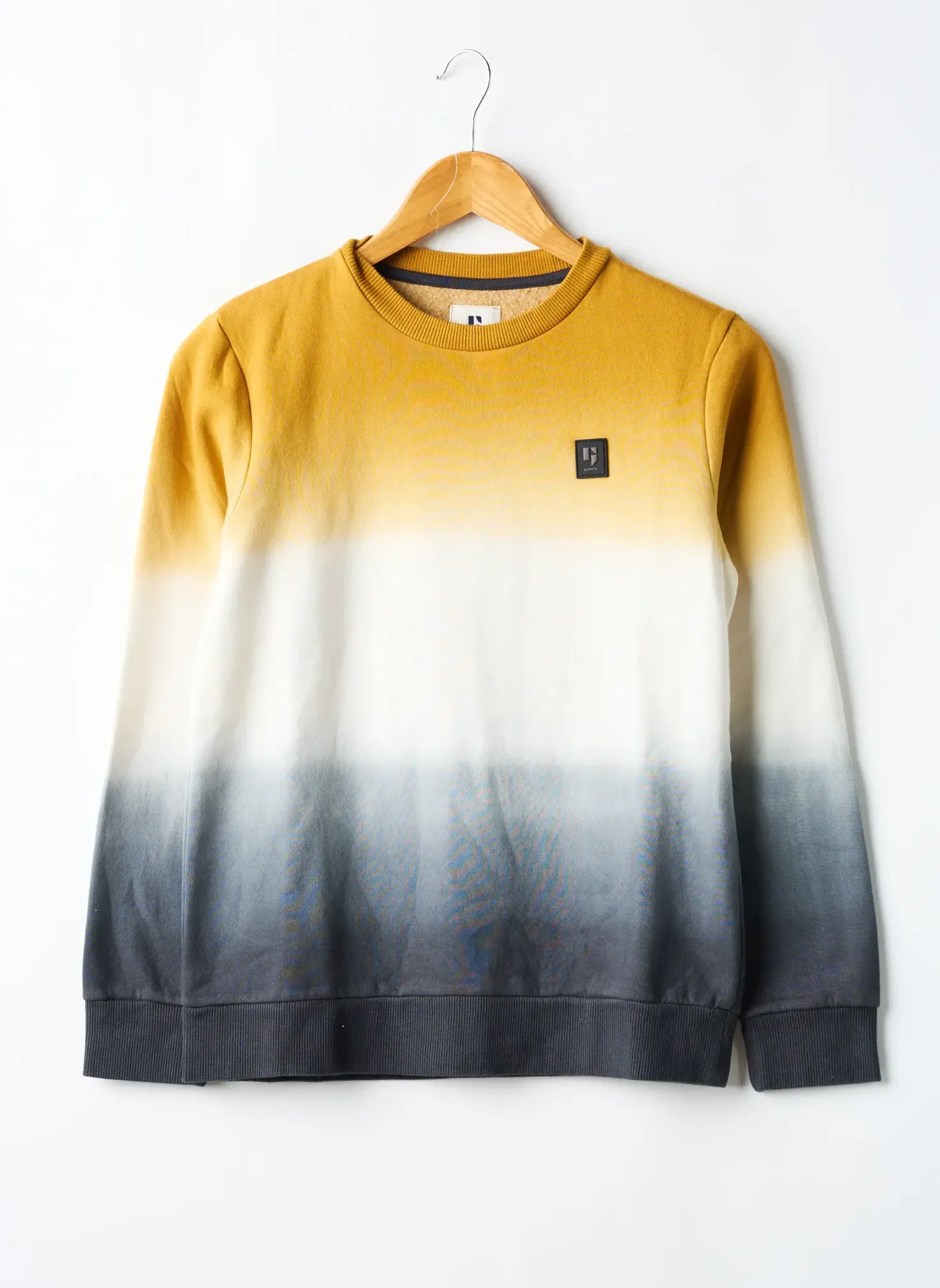 Sweat-shirt Garcia Jaune Manches Longues