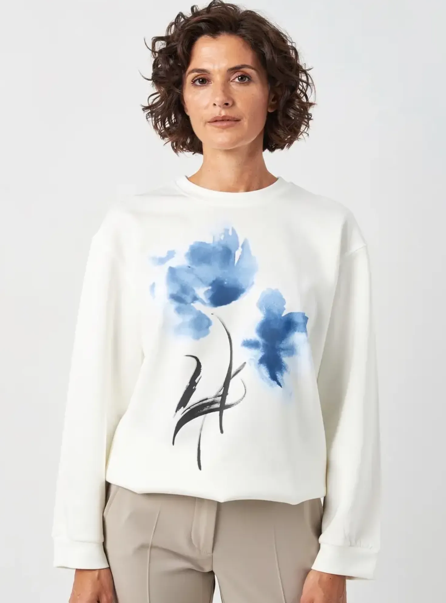 Sweat-shirt Gerry Weber Beige Manches Longues