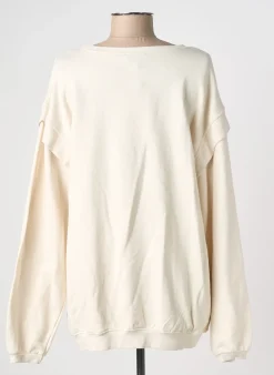 Sweat-shirt Gold & Silver Beige Manches Longues
