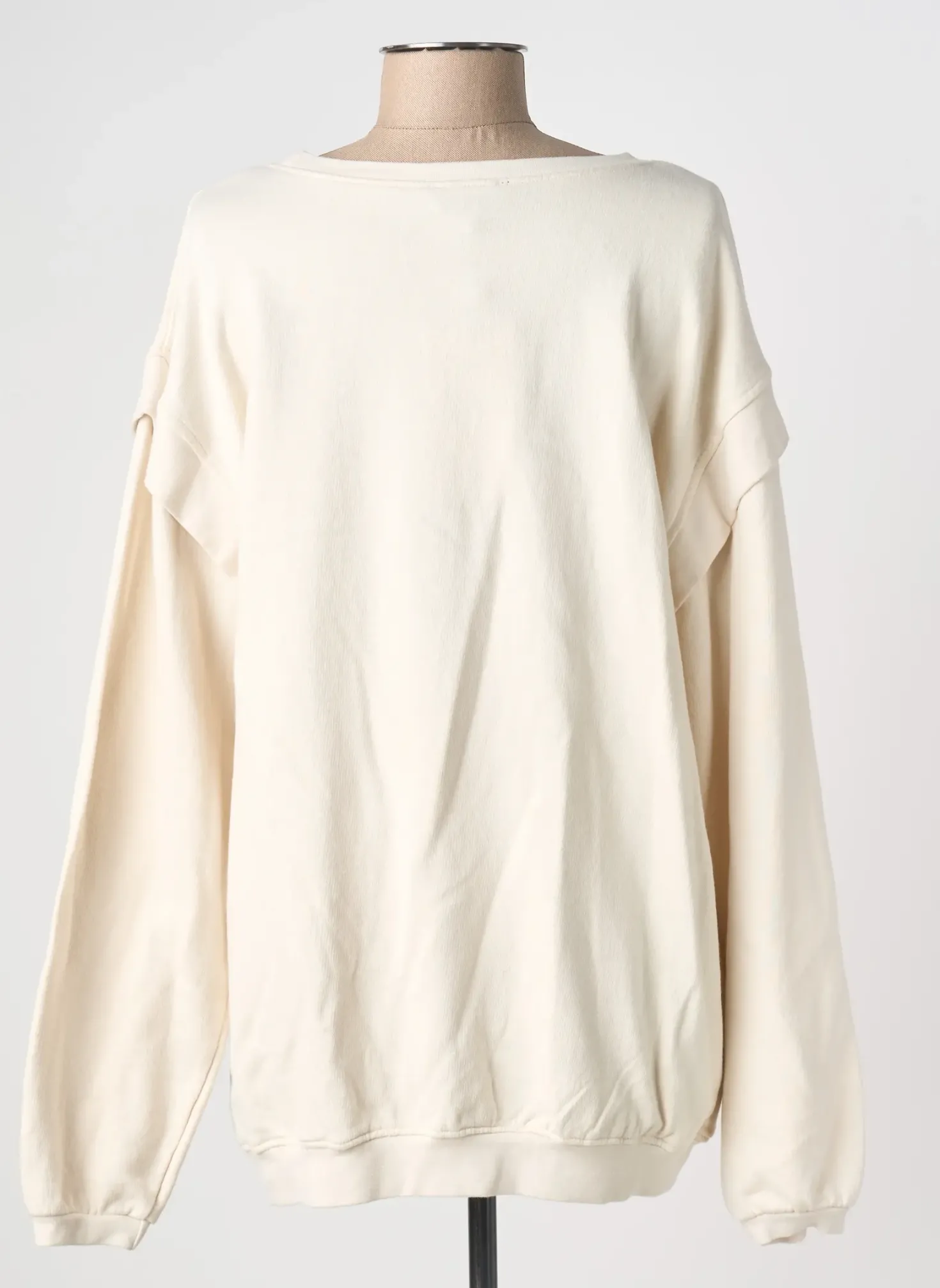 Sweat-shirt Gold & Silver Beige Manches Longues