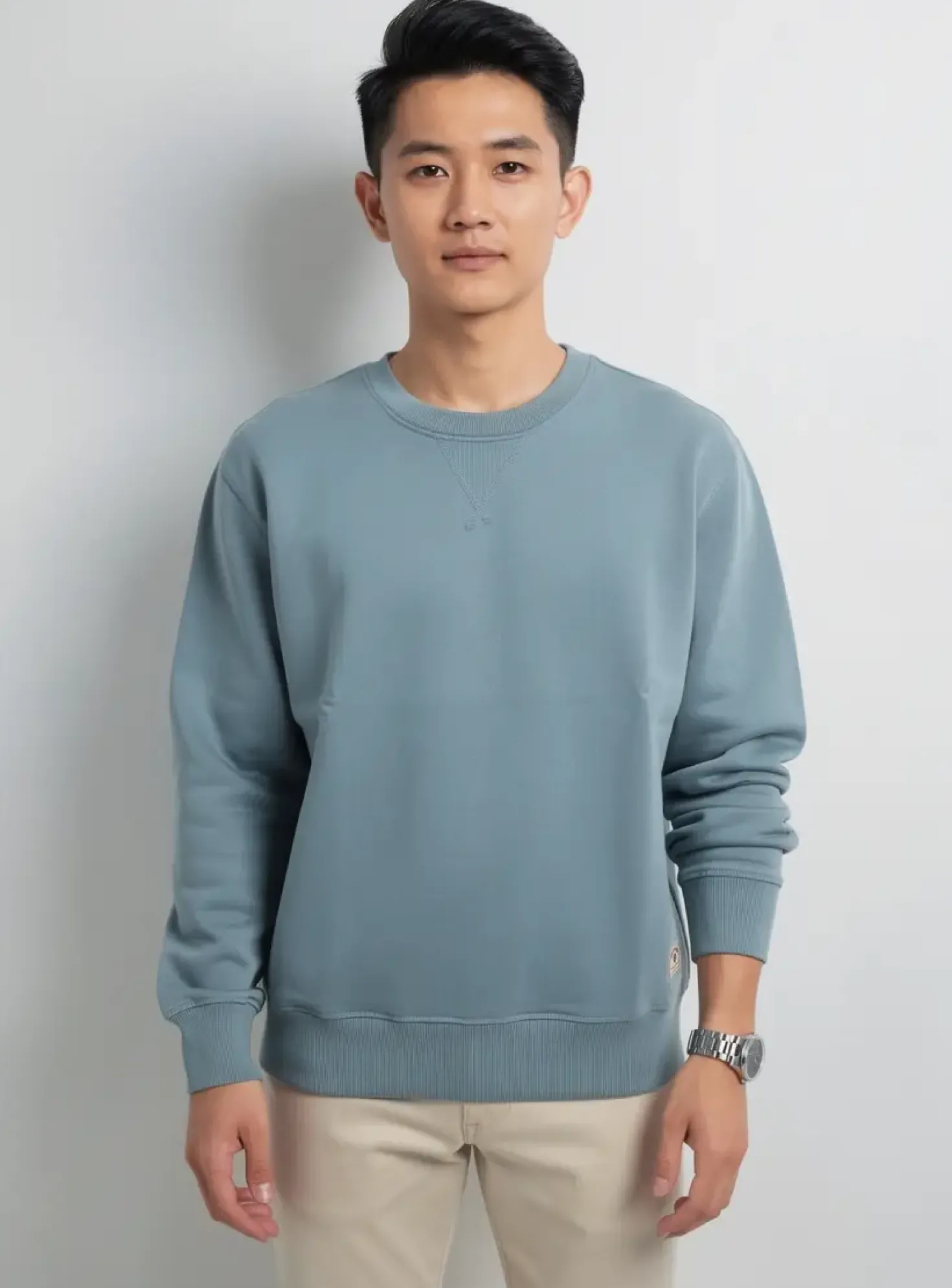 Sweat-shirt Iron And Resin Bleu Manches Longues