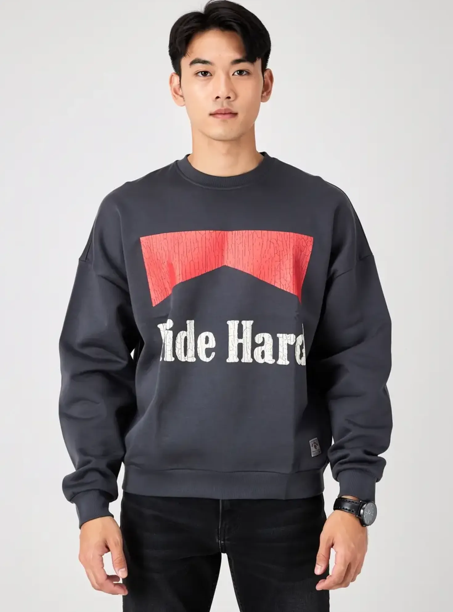 Sweat-shirt Iron And Resin Gris Manches Longues