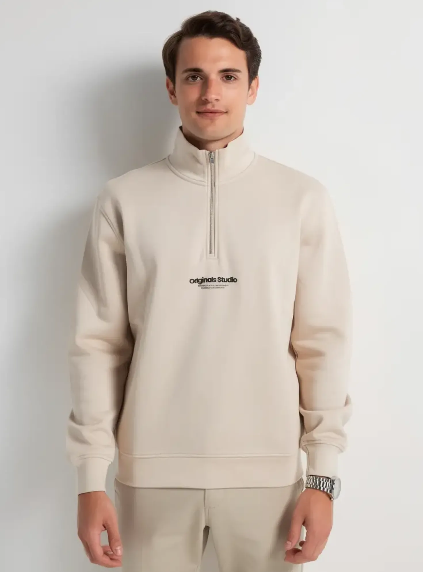 Sweat-shirt Jack & Jones Beige Manches Longues