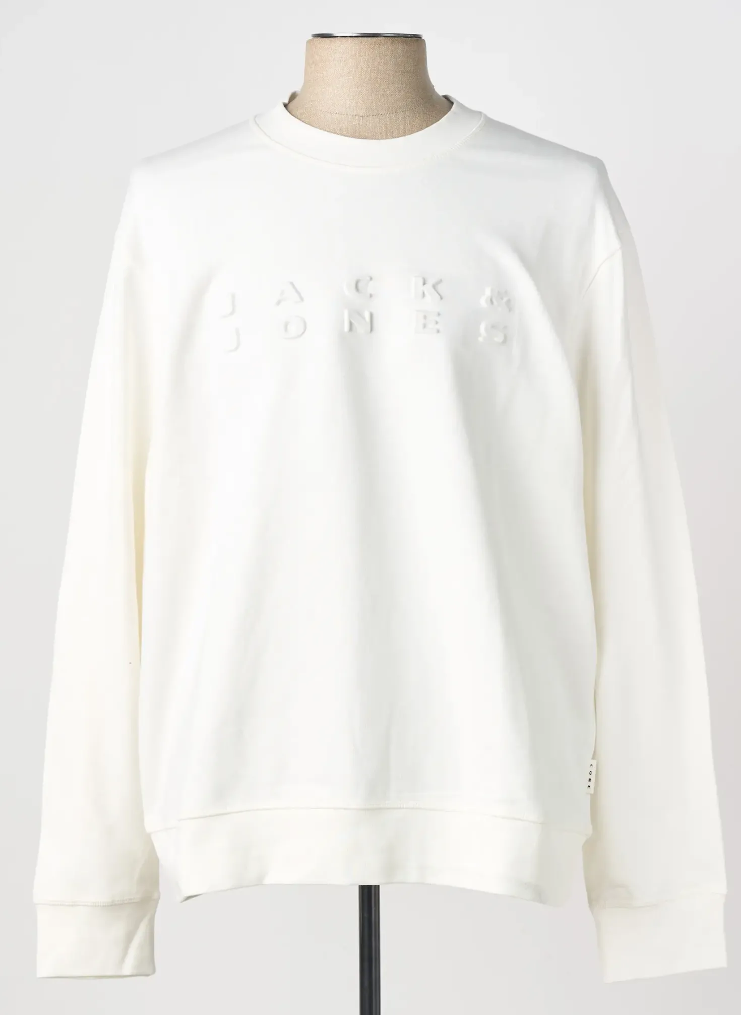 Sweat-shirt Jack & Jones Blanc Manches Longues