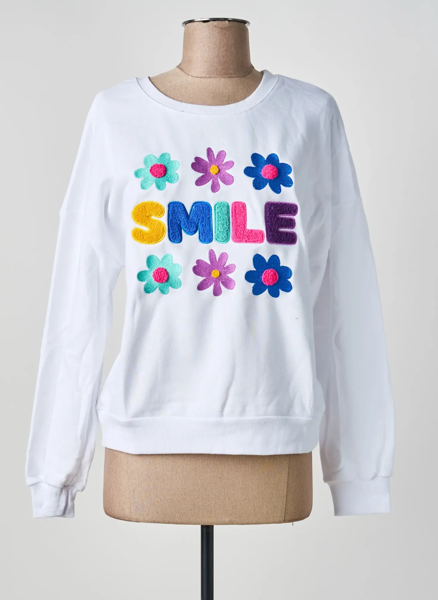 Sweat-shirt Jubylee Blanc Manches Longues