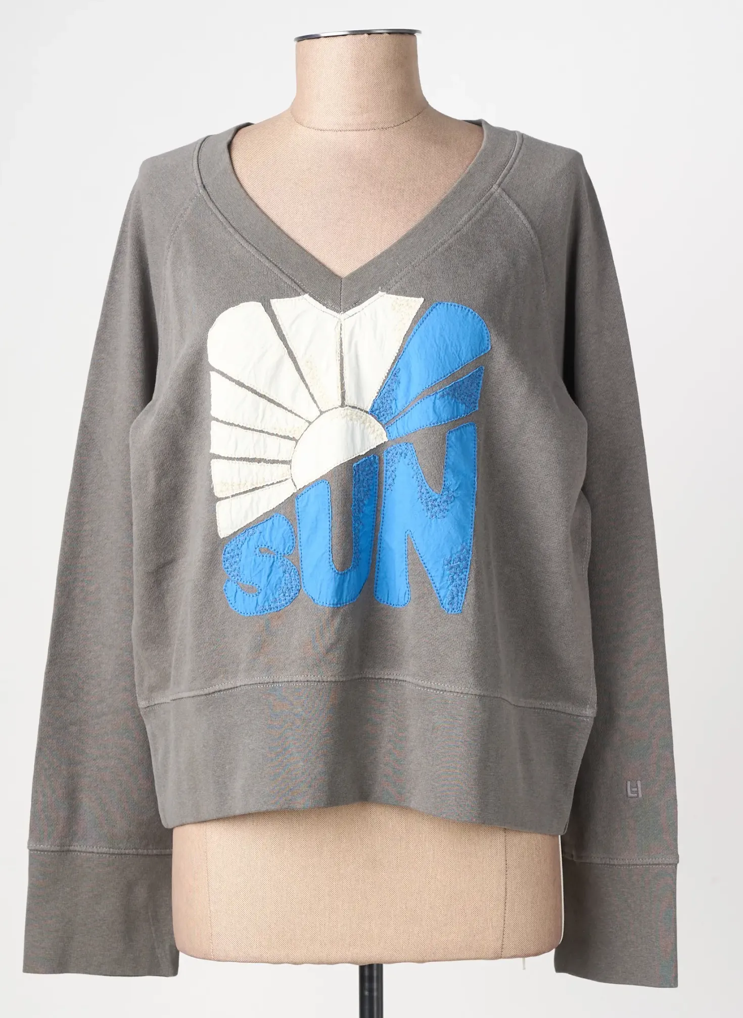 Sweat-shirt Leon & Harper Gris Manches Longues