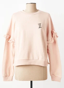 Sweat-shirt Les Poulettes Fitness Rose Manches Longues