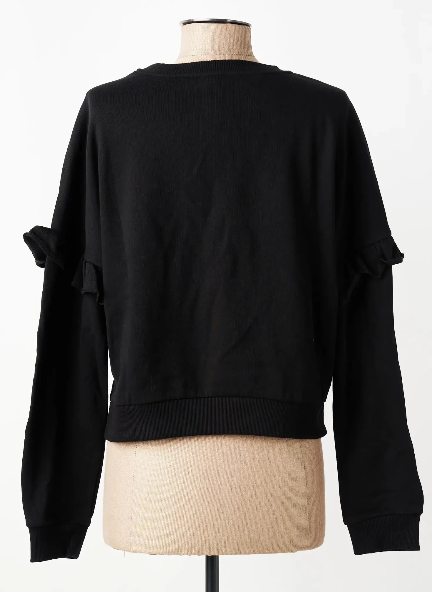 Sweat-shirt Les Poulettes Fitness Noir Manches Longues