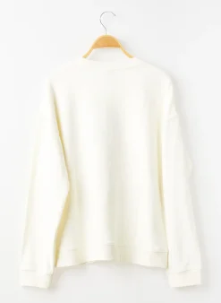Sweat-shirt Le Temps Des Cerises Blanc Manches Longues