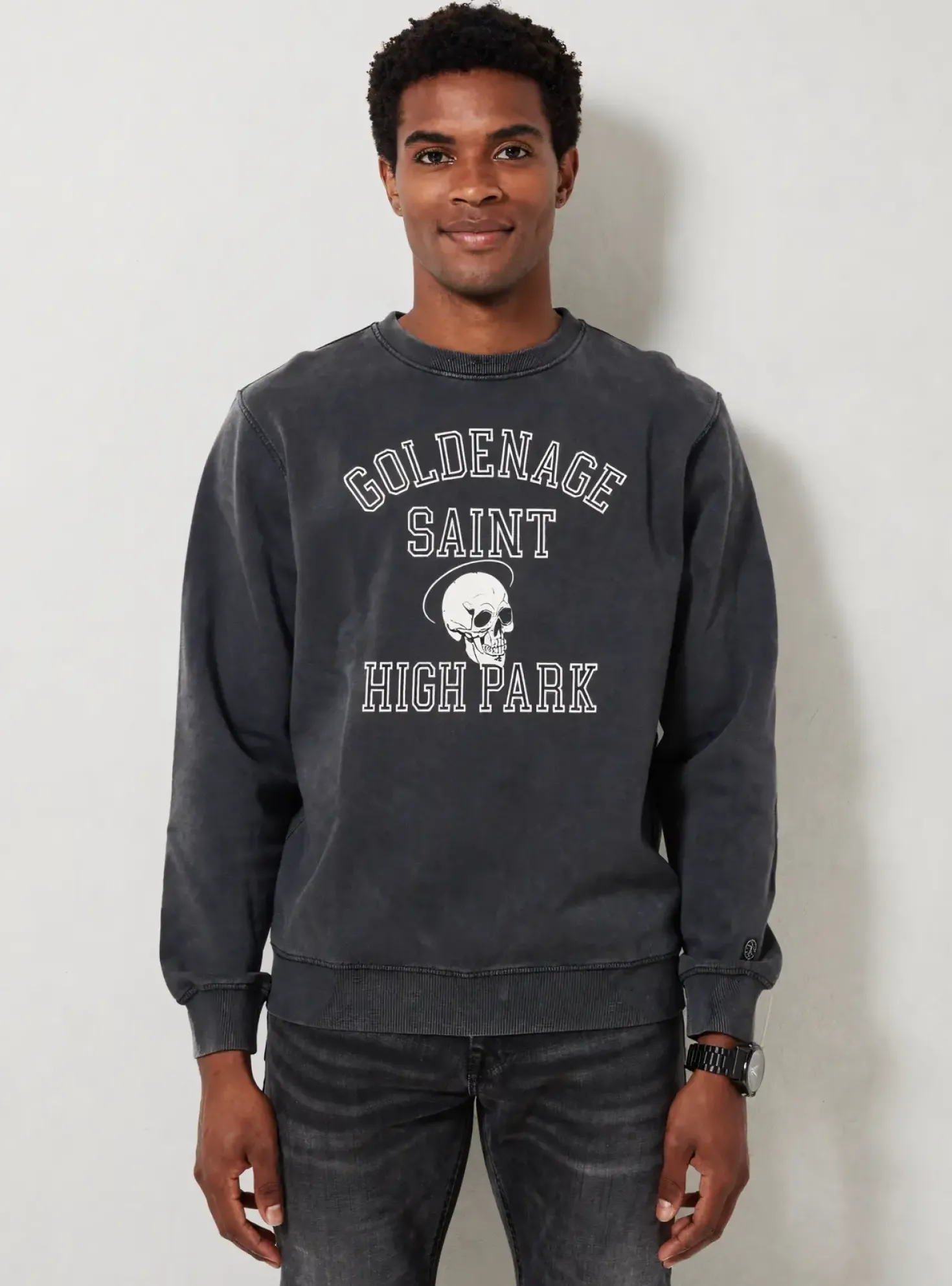 Sweat-shirt Le Temps Des Cerises Gris Manches Longues