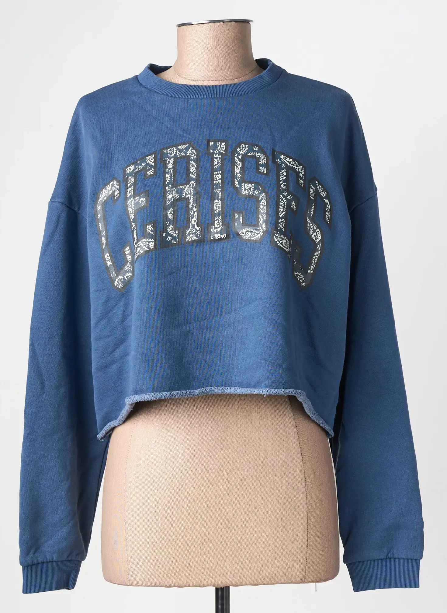 Sweat-shirt Le Temps Des Cerises Bleu Manches Longues