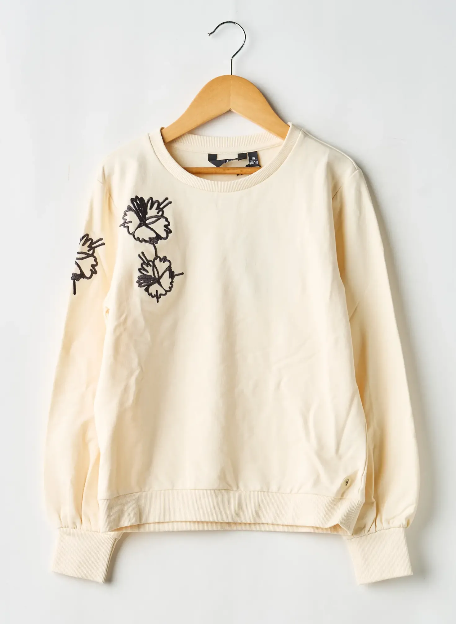 Sweat-shirt Levv Label Beige Manches Longues