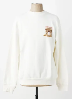 Sweat-shirt Mbm Blanc Manches Longues