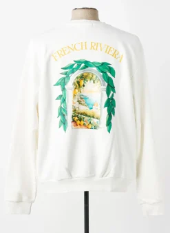 Sweat-shirt Mbm Blanc Manches Longues