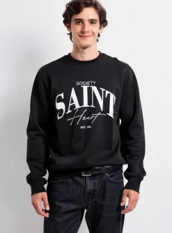 Sweat-shirt Mbm Noir Manches Longues