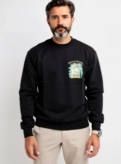 Sweat-shirt Mbm Noir Manches Longues