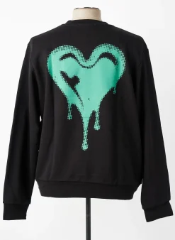 Sweat-shirt Mbm Noir Manches Longues
