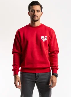 Sweat-shirt Mbm Rouge Manches Longues