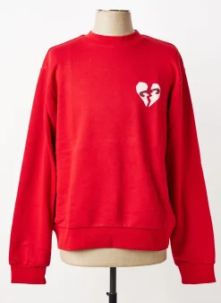 Sweat-shirt Mbm Rouge Manches Longues