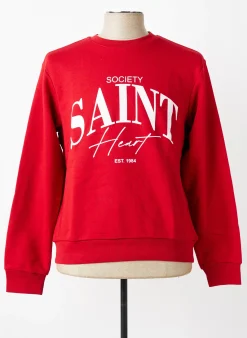 Sweat-shirt Mbm Rouge Manches Longues