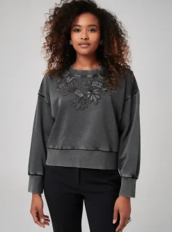 Sweat-shirt Md'm Gris Manches Longues