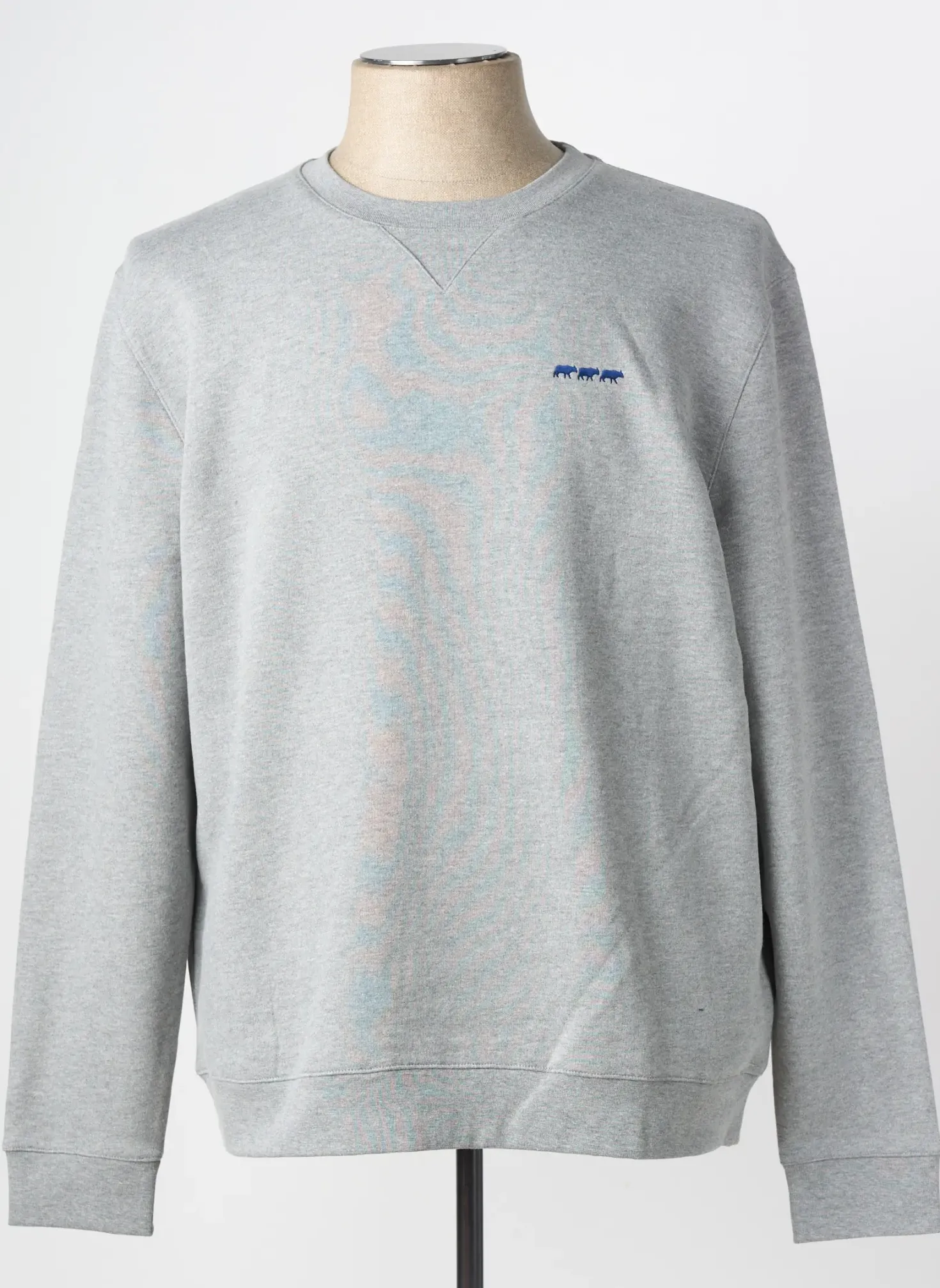 Sweat-shirt Mise Au Green Gris Manches Longues