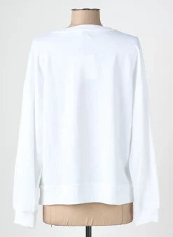Sweat-shirt Mus & Bombon Blanc Manches Longues