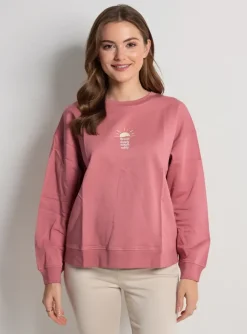 Sweat-shirt Mus & Bombon Rose Manches Longues