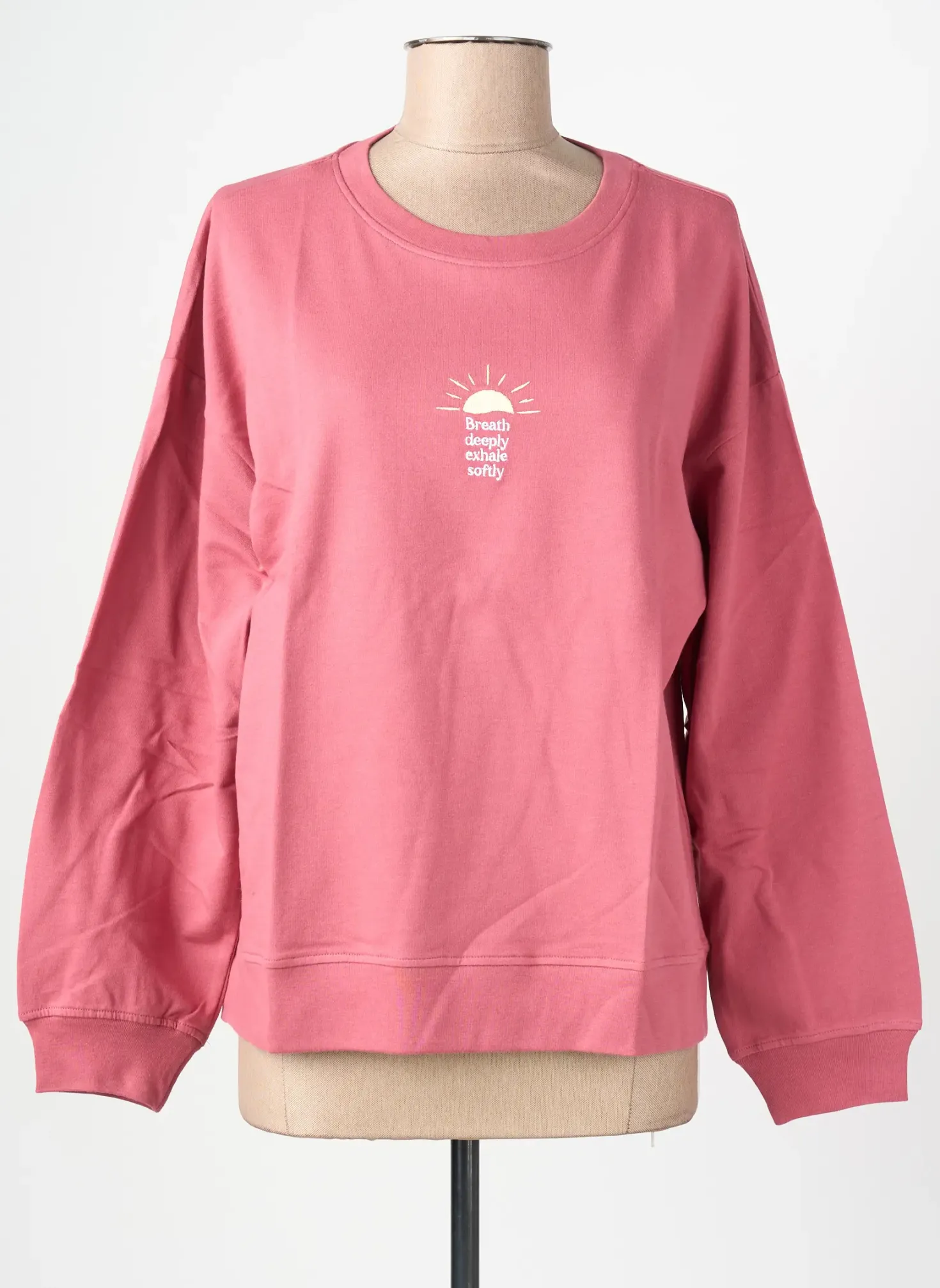 Sweat-shirt Mus & Bombon Rose Manches Longues
