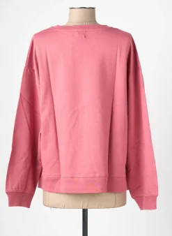 Sweat-shirt Mus & Bombon Rose Manches Longues
