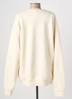Sweat-shirt Newtone Beige Manches Longues