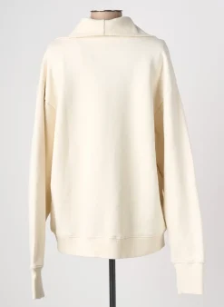 Sweat-shirt Newtone Beige Manches Longues