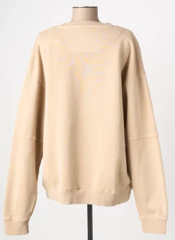 Sweat-shirt Newtone Beige Manches Longues