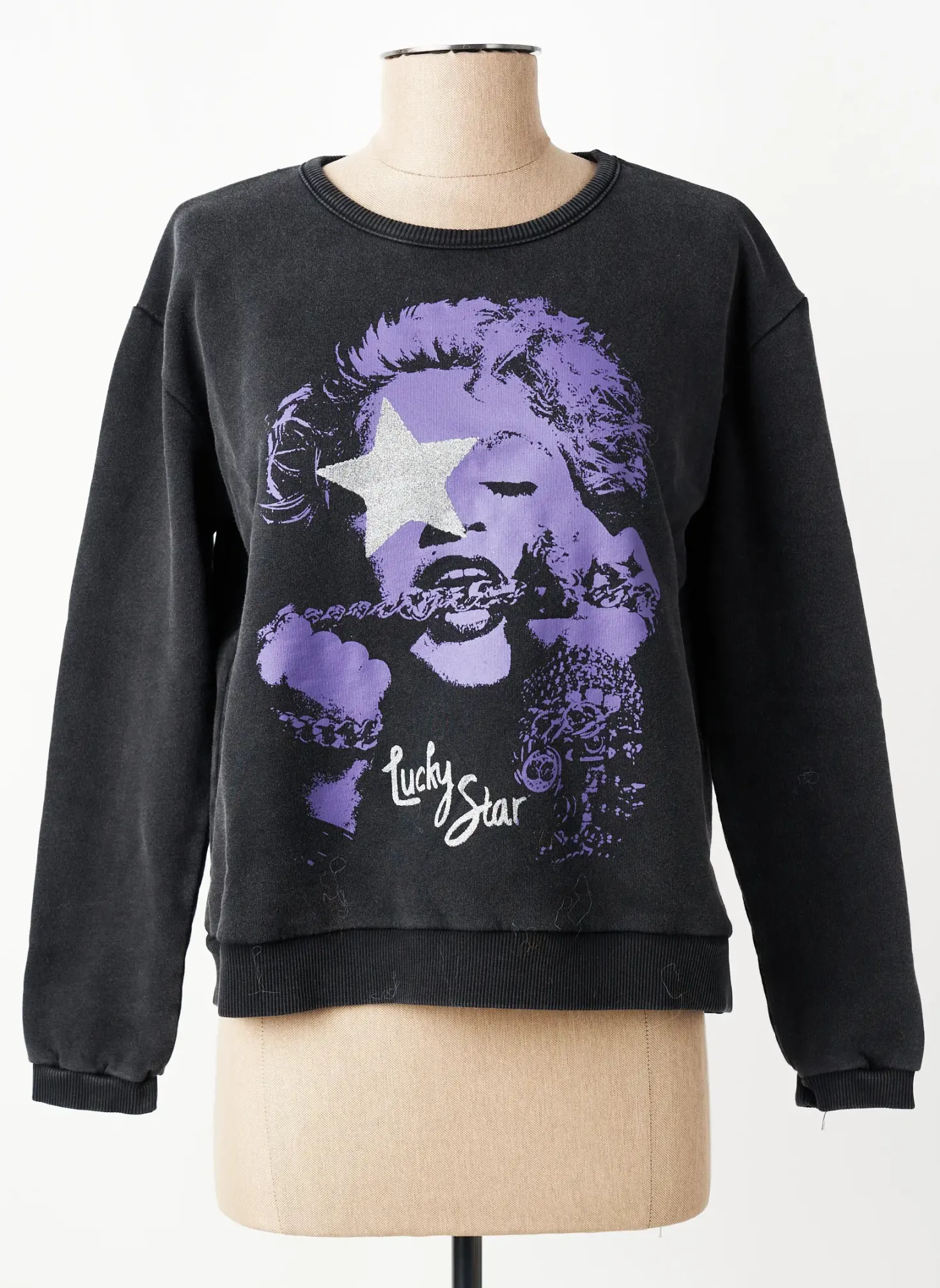 Sweat-shirt Nine Noir Manches Longues